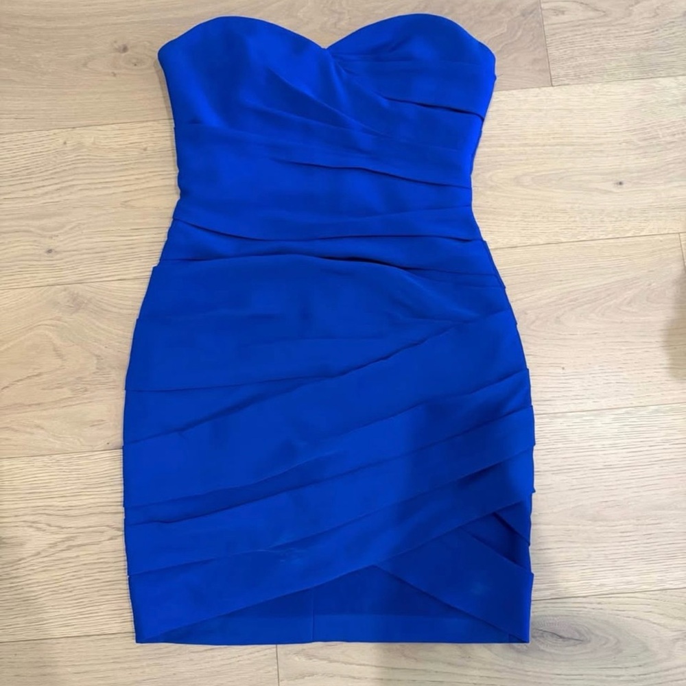 BCBGMaxAzria Strapless Royal Blue Dress